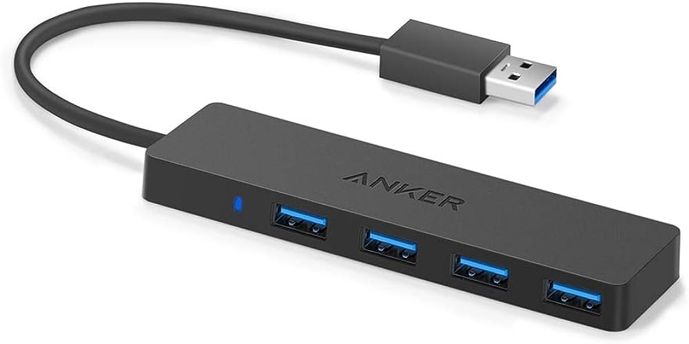 ANKER ULTRA SLIM 4-PORT USB 3.0 DATA HUB BLACK (20CM)