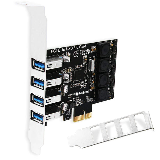 4 Ports Superspeed 5Gbps USB 3.0 PCI Express Expansion Card for Windows 11