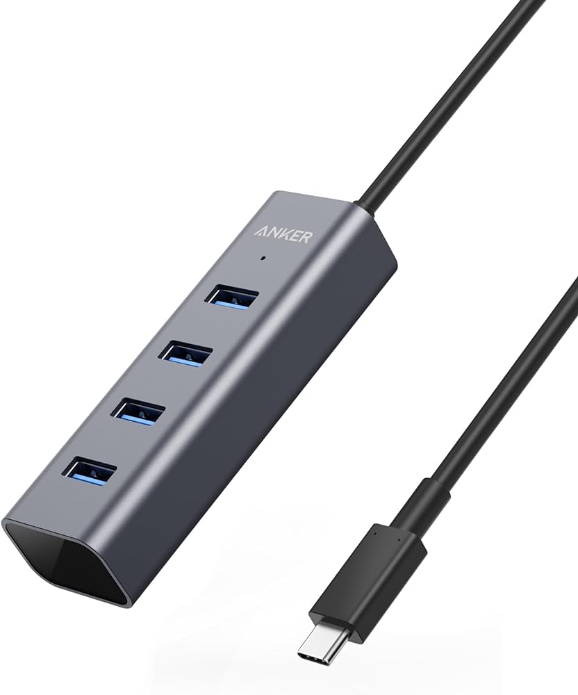 Anker USB-C to 4-Port USB 3.0 Hub Gray