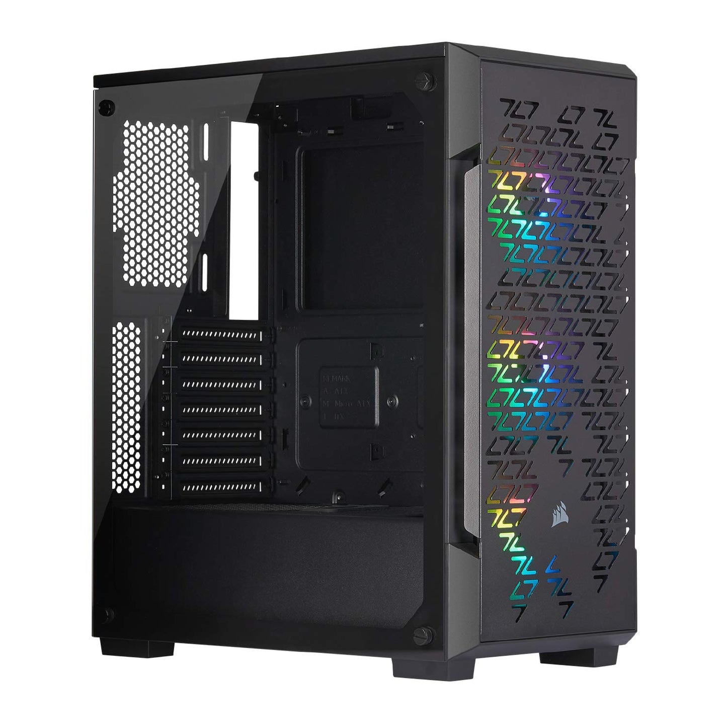 Corsair iCUE 220T RGB Airflow TG Mid-Tower Smart Case, Black