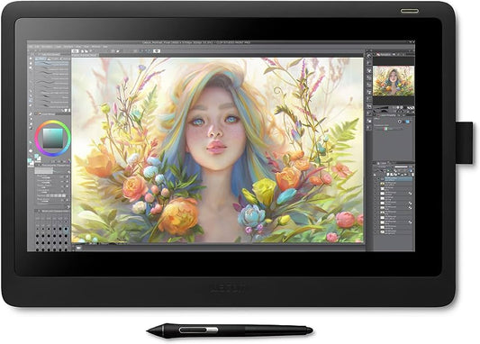 Wacom DTK1660K1C Cintiq 16 Drawing Tablet with Full HD 15.4-Inch Display Screen WCM-DTK-1660-K1