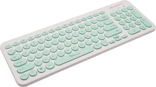 Alcatroz Jellybean A200 Wireless Keyboard, White/Mint