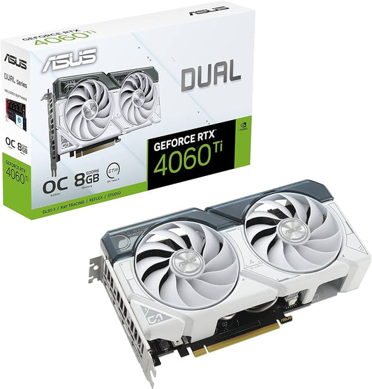 ASUS Dual GeForce RTX 4060 Ti White OC Edition 8GB DUAL-RTX 4060 Ti-O8G-WHITE