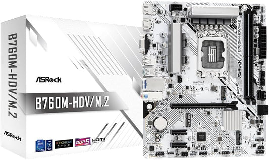 ASROCK B760M-HDV/M.2 DDR5 (White) ASR-90-MXBMJ0-A0UAYZ