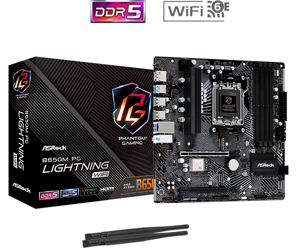 ASRock B650M PG LIGHTNING WIFI AX ASR-90-MXBMW0-A0UAYZ