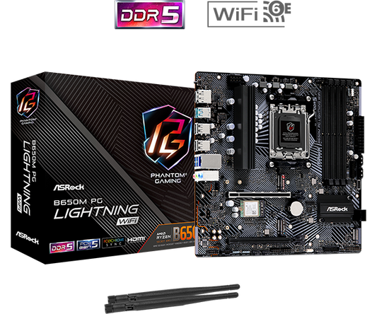 ASRock B650M PG LIGHTNING WIFI AX ASR-90-MXBMW0-A0UAYZ