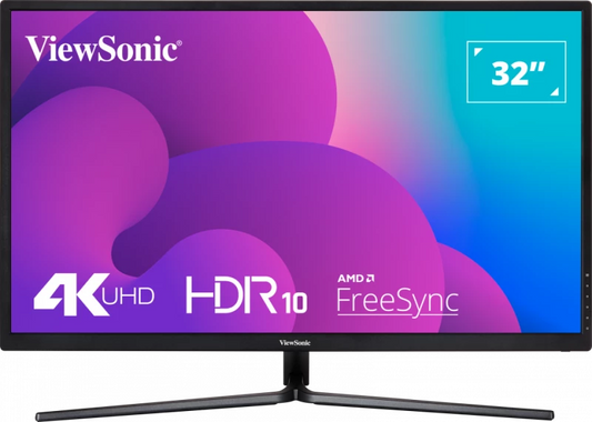 Viewsonic 32" wide, SuperClear „¢ VA, ultra slim bezel, 3840 X 2160 (UHD), 300cd/m, 80million:1 (DCR),