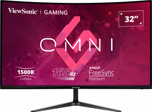 Viewsonic 31.5" wide, 1ms, 165Hz, SuperClear ® VA (Cureved 1500R), 1920x1080(Full HD), 80million:1 (D