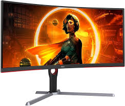 AOC CU34G3S 34" Frameless Curved Ultrawide Gaming Monitor, WQHD 3440 x1440, 165Hz 1ms, FreeSync Prem