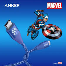 Anker PowerLine+ II USB C to C Cable 3ft Captain America