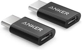 ANKER POWERLINE USB-C TO MICRO USB FEMALE ADAPTER BLACK 2PCS PER PACK