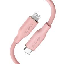 Anker PowerLine III Flow USB-C to Lightning 3ft Pink