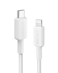 Anker 322 USB-C to Lightning Cable (3ft Braided) White