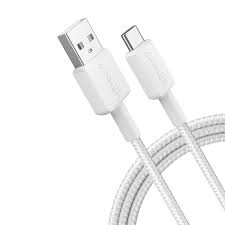 Anker 322 USB-A to USB-C Cable (6ft Braided) White