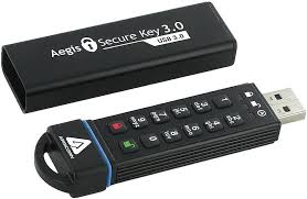 Apricorn Aegis Secure Key 240 GB FIPS 140-2 Level 3 Validated 256-bit Encryption USB 3.0 Flash Drive