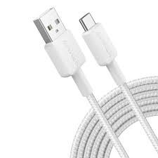 Anker 322 USB-A to USB-C Cable (10ft Braided) White