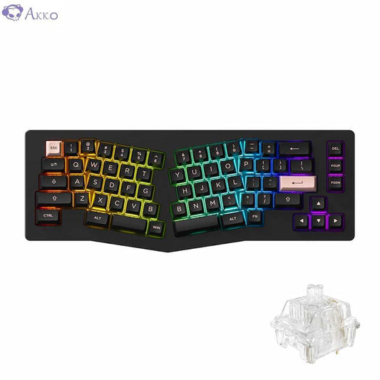 AKKO ACR PRO Alice Spray Painted Acrylic Black pre-assembled Bundle Akko crystal switch