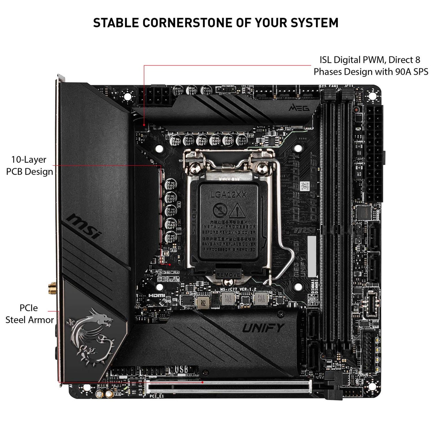 MSI MEG Z490I UNIFY Motherboard