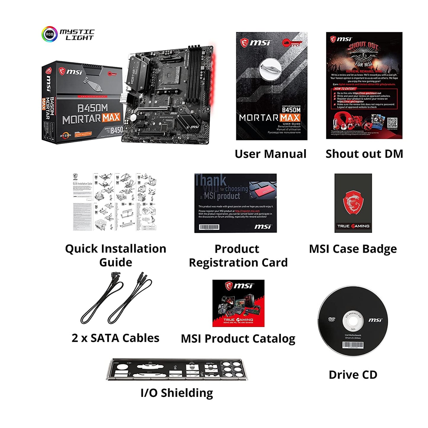 MSI B450M MORTAR MAX Motherboard