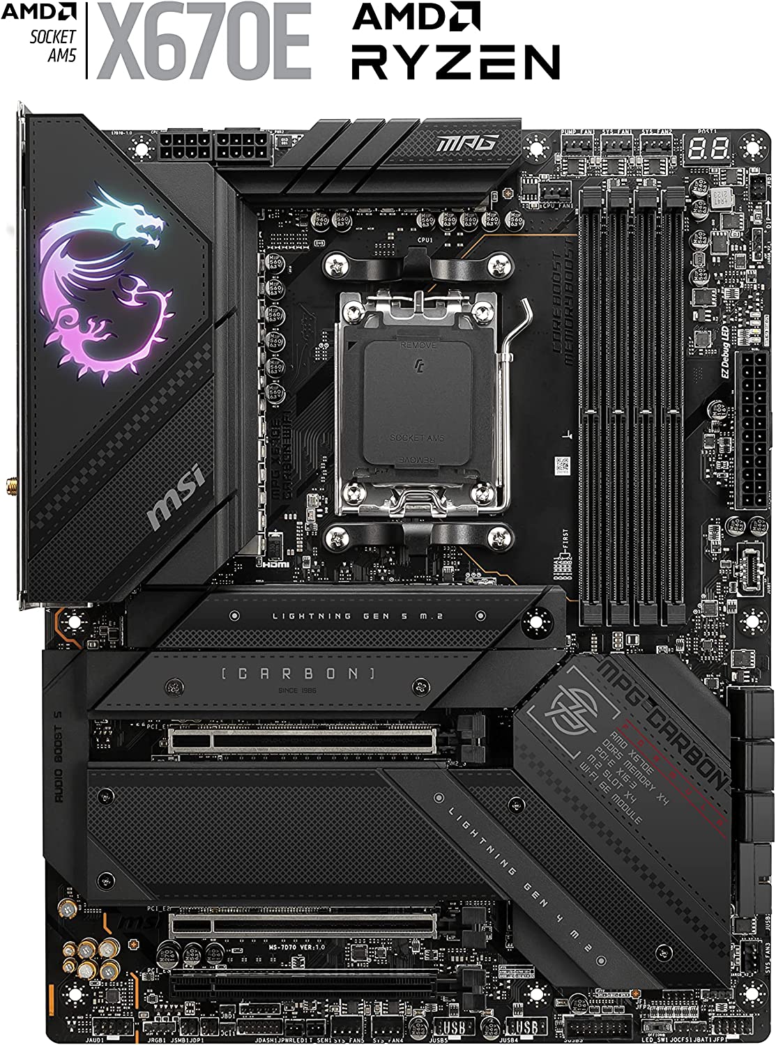 MSI MPG X670E CARBON WIFI Motherboard MB 8051