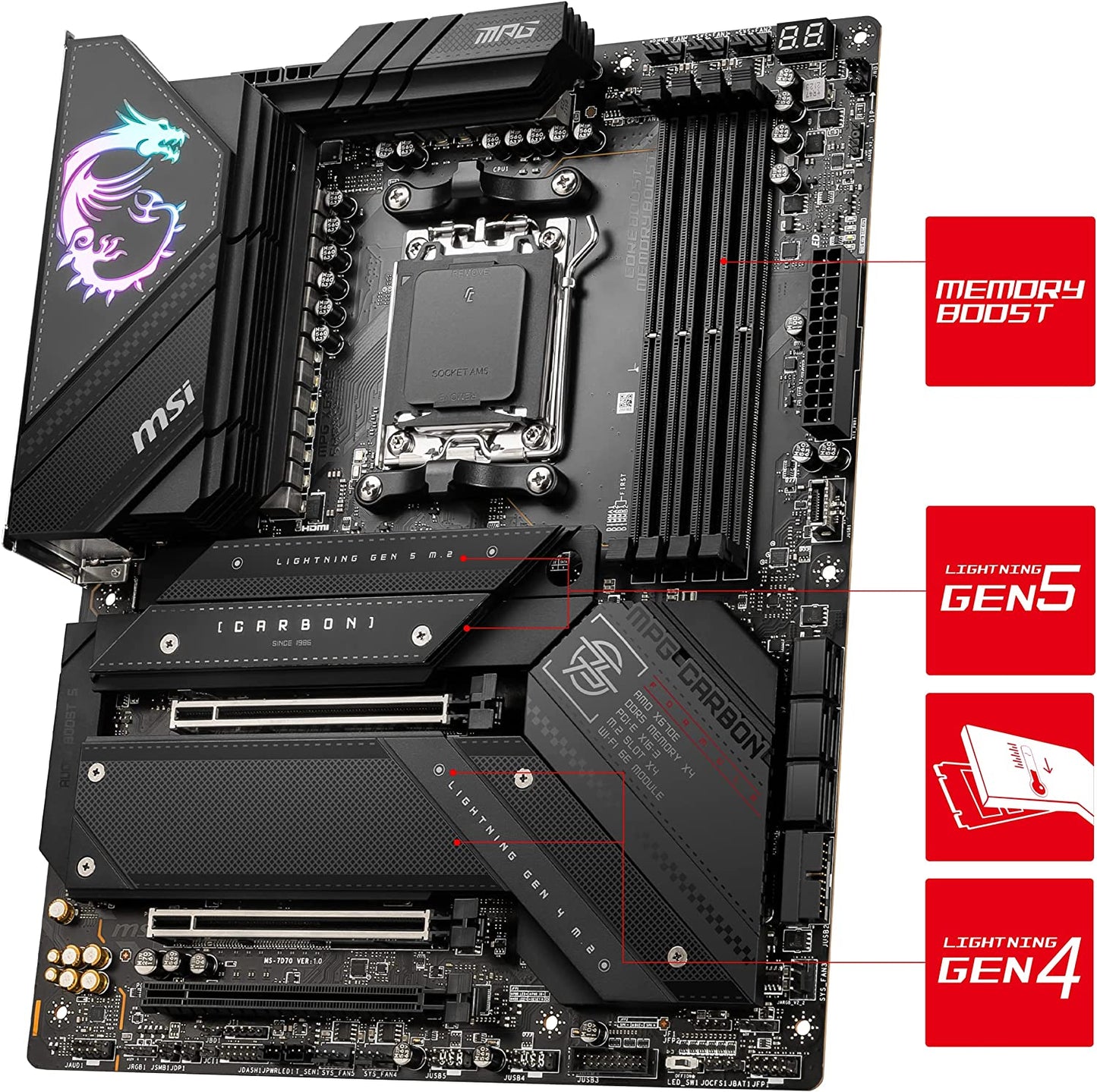 MSI MPG X670E CARBON WIFI Motherboard MB 8051