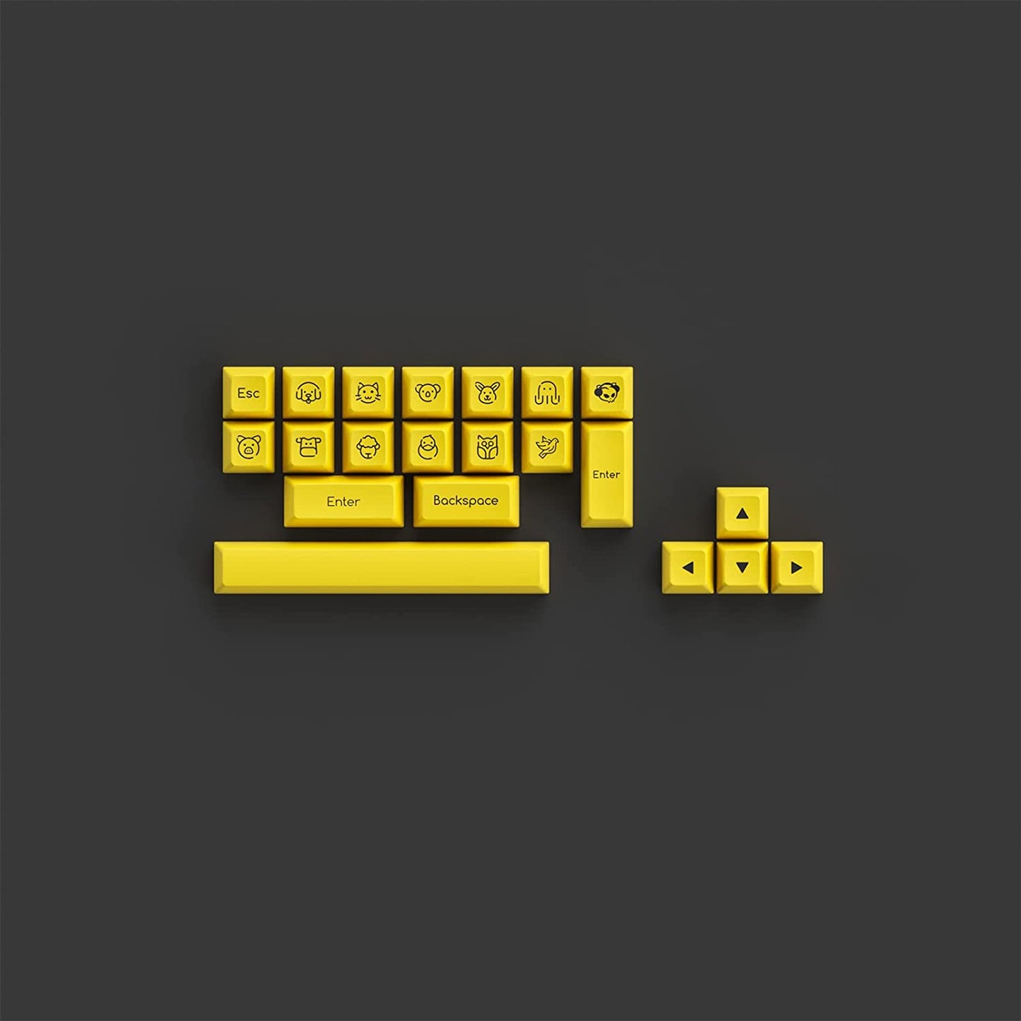 AKKO Keycap - SAL Profile - Black & Gold (195pcs ABS)