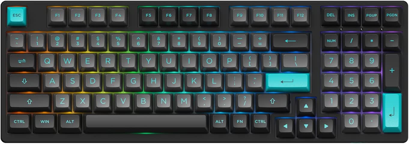 AKKO 3098B RGB HS Black & Cyan Multi-mode Akko Jelly White