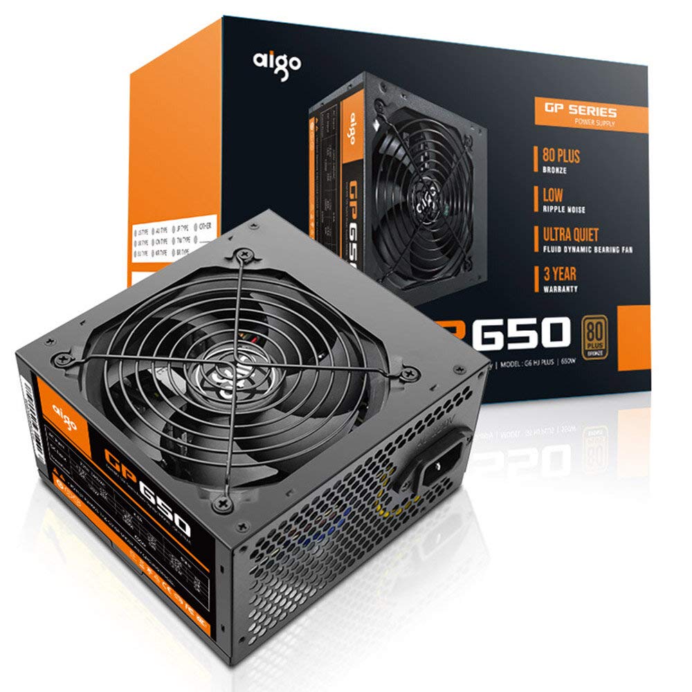 AIGO 650W GP650 G6 HJ PLUS ATX POWER SUPPLY