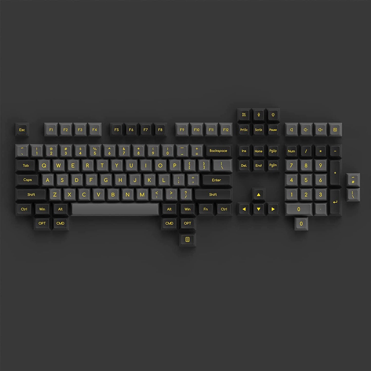 AKKO Keycap - SAL Profile - Black & Gold (195pcs ABS)