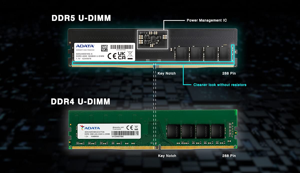 ADATA U-DIMM DDR5 4800 CL40 (1x16GB)