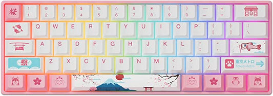 AKKO Keyboard RGB Hotswap 3mode - 3068B World Tour Tokyo R2 CS Jelly White Switch