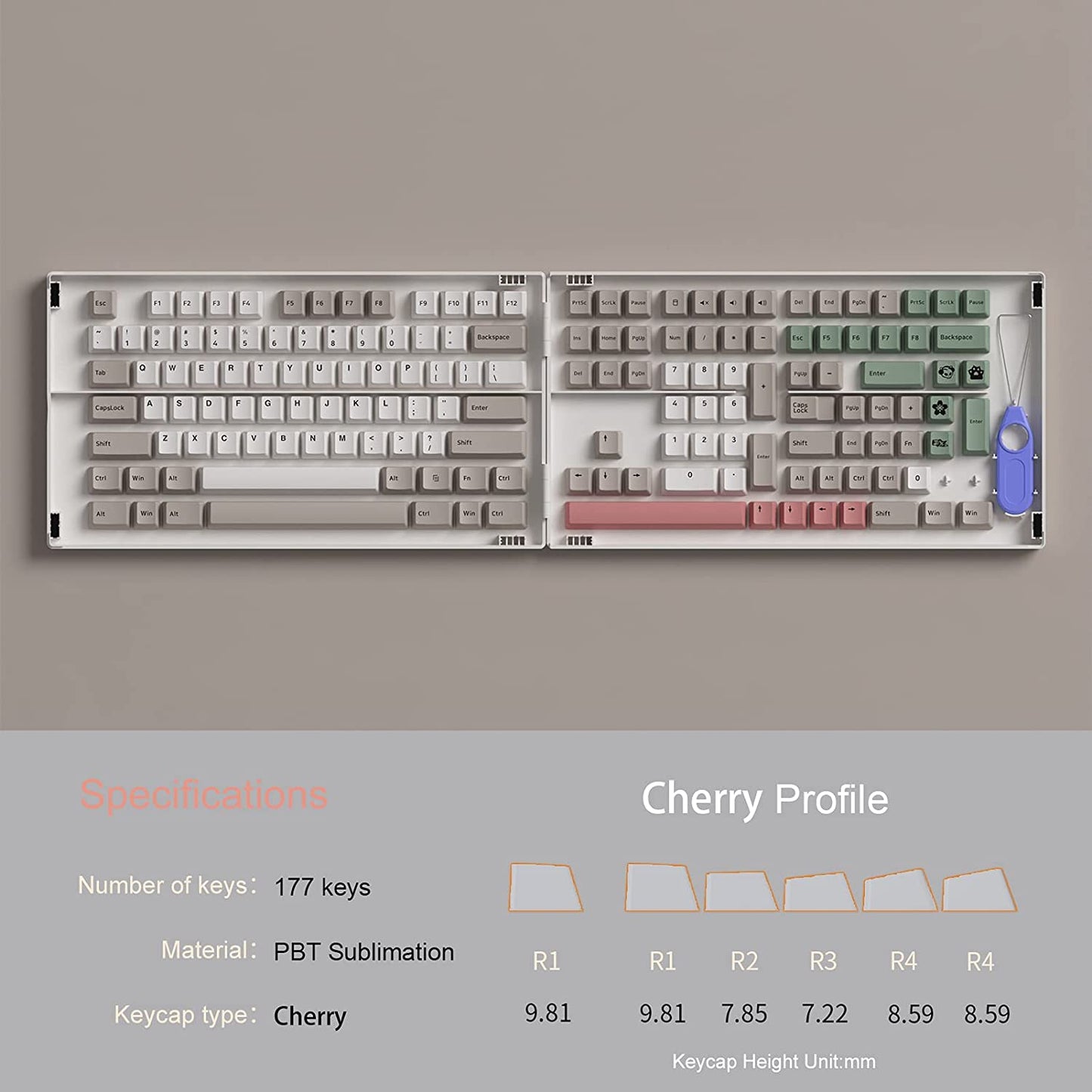 AKKO Keycap - Cherry Profile - 9009 Retro (177pcs)