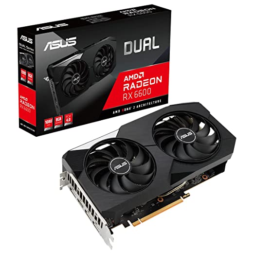 ASUS AMD RADEON RADEON RX 6600 8GB PCI-EX 16X GRAPHIC CARD