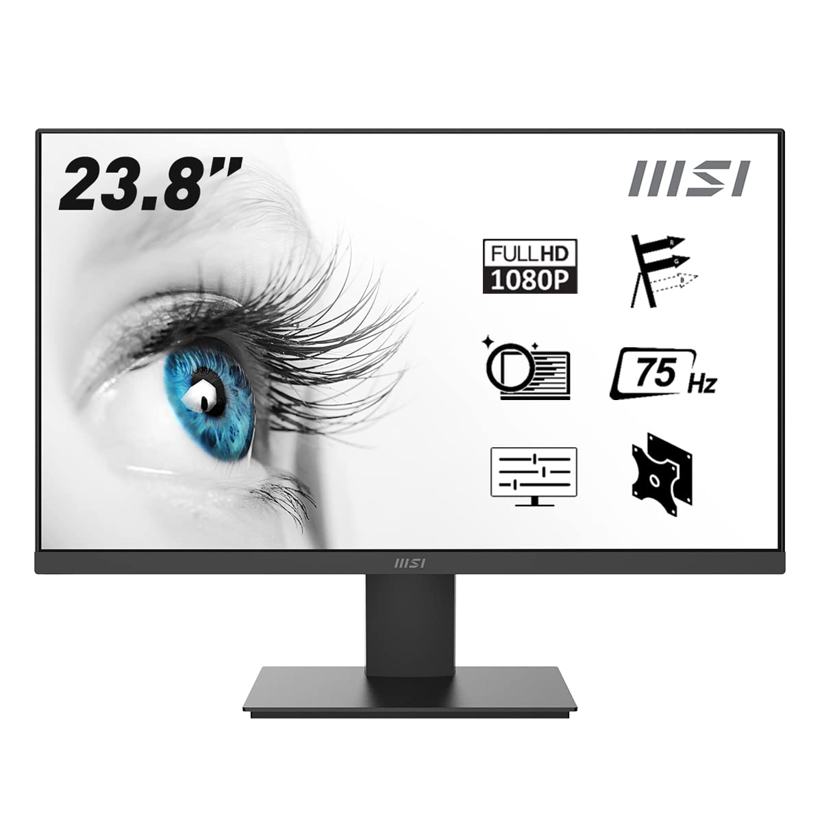 MSI PRO MP241X Monitor 24"/FHD/Flatscreen/VA Panel/75hz/8ms/Less Blue Light/Anti-Flicker  MO 1056