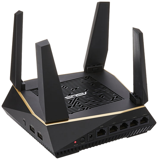 Asus AX6100 WiFi6（802.11ax）(400 Mbps+ 867 Mbps+ 4804 Mbps) AiMesh Supported Ports: RJ45 for Gigabits