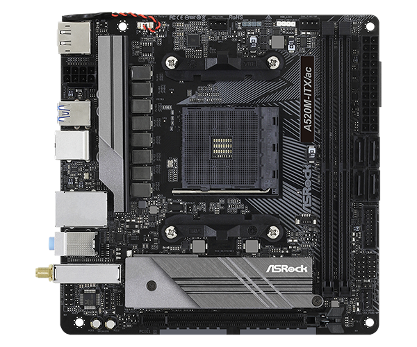 ASRock A520M-ITX/AC Supports 3rd Gen AMD AM4 Ryzen Future AMD Ryzen  Processors