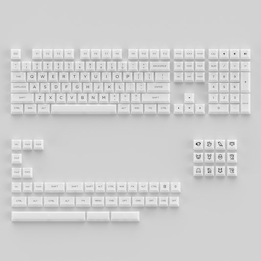 AKKO Keycap - ASA Profile - Clear Transparent White (155pcs Polycarbonate)