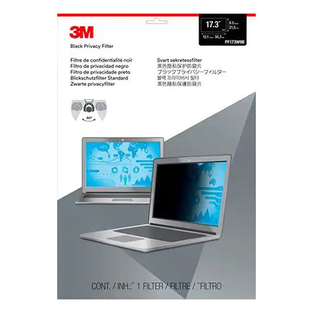 3M Privacy Filter for 17.3" Widescreen Laptop with COMPLY Attachment System (16:9 aspect ratio) 38