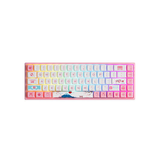 AKKO Keyboard RGB Hotswap 3mode - 3068B World Tour Tokyo R2 Akko Jelly Pink