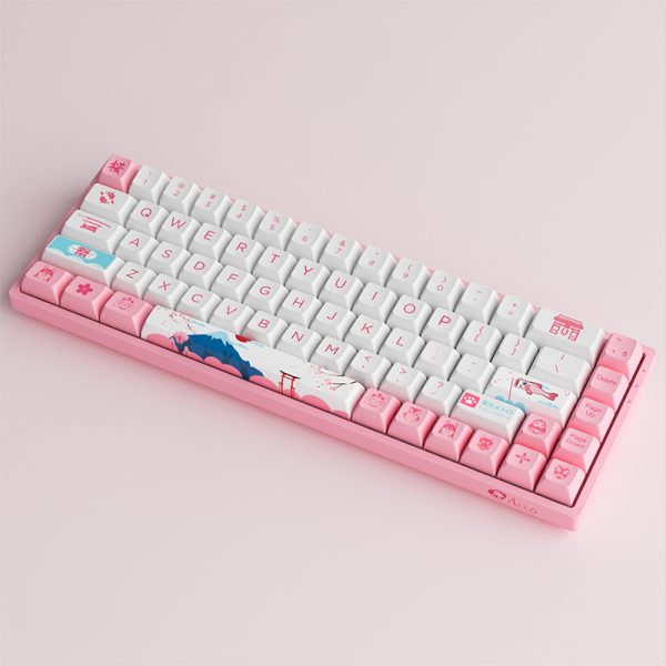 AKKO Keyboard RGB Hotswap 3mode - 3068B World Tour Tokyo R2 Akko Jelly Pink