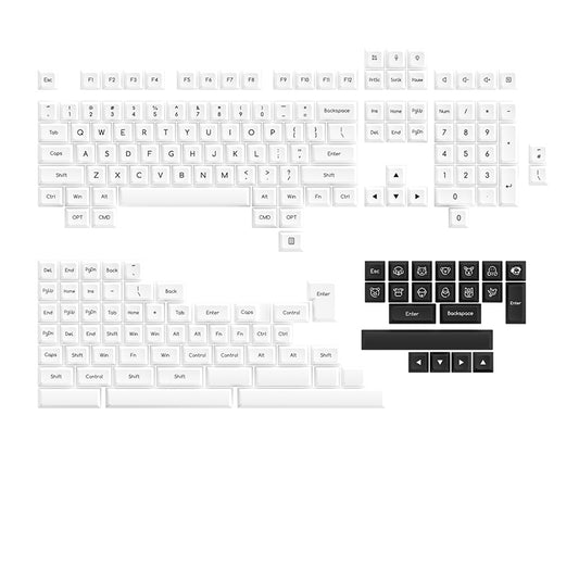 AKKO Keycap - SAL Profile - Black on White (195pcs ABS)