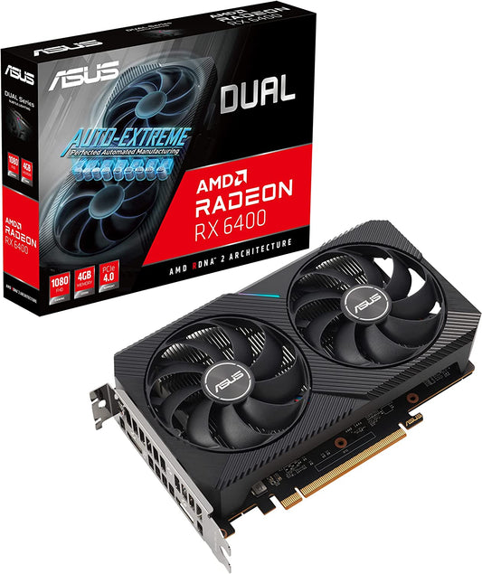 ASUS Dual AMD Radeon RX 6400 4GB GDDR6 DUAL-RX6400-4G