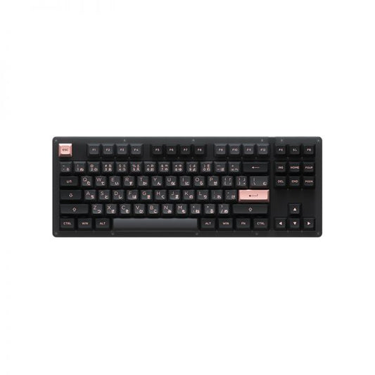 AKKO Keyboard RGB Hotswap - ACR87 Combo (CS Jelly Black + Black & Pink)