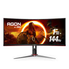 AOC CU34G2X VA WQHD Curved 21:9 HDMIx2/ DPx2/ Adaptive Sync/ HDR/ Height Adj/ 144hz