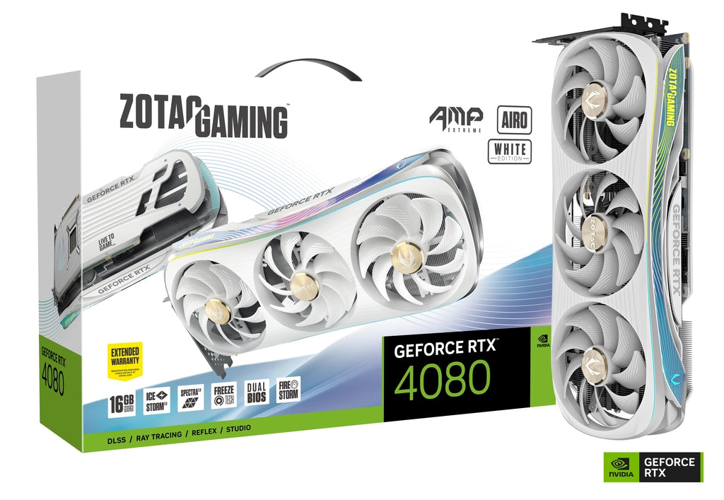 ZOTAC GAMING RTX 4080 AMP EXTREME AIRO 16GB WHITE | ZT-D40810K-10P